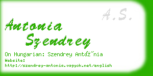 antonia szendrey business card